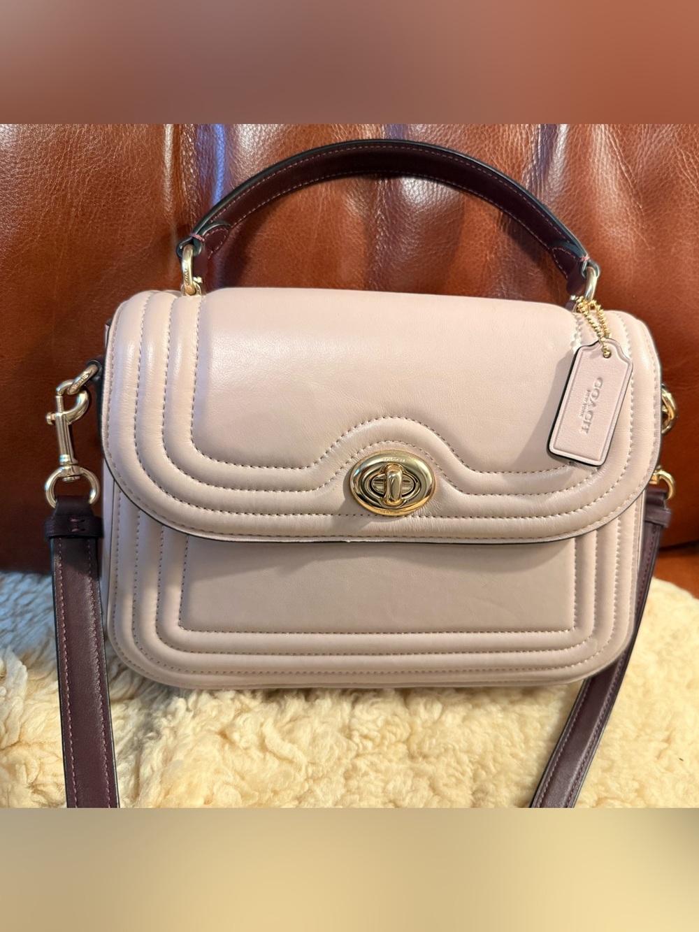 Coach Marlie Satchel with Gold Hardware